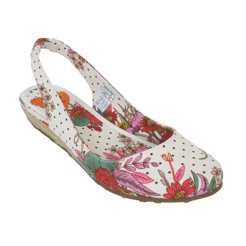 Ladies Rocket Dog Nightie Garden Spot Sling Back Off White