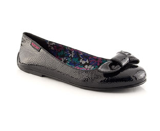 Patent Ballerina With Knot Trim