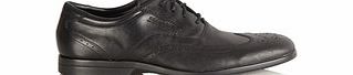 Black leather brogue detail lace-ups