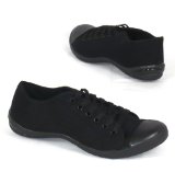 Garage Shoes - Tiempo - Womens Flat Canvas Shoe - Black Size 5 UK