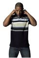 short-sleeve striped polo shirt