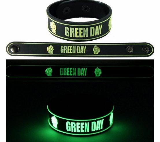 RockRider Green Day New Bracelet Wristband Gg92 Glow In The Dark