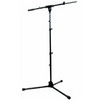 Rockstand Microphone stand with boom and cable clips (black)