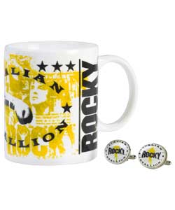 Rocky Cufflinks and Mug Set