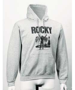 Rocky Grey Marl Hooded Sweatshirt - Large