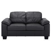 Rocky Regular Leather Sofa, Black