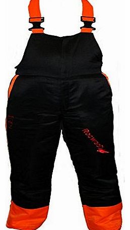 Chainsaw Protection Safety Bib & Brace Trousers Size L Large 36`` - 38`` Waist