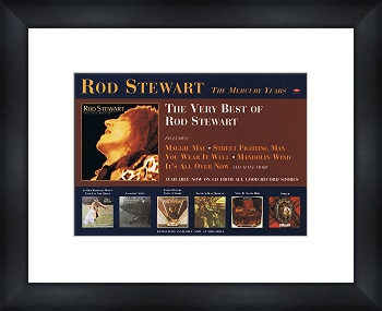 ROD STEWART The Mercury Years - Custom Framed Original Ad