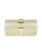 Rodo Light Gold Leather and Swarovski Crystal Evening