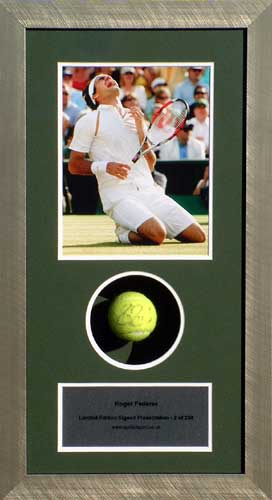 Roger Federer signed and framed limited edition presentation
