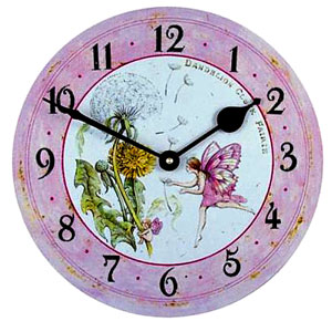 Roger Lascelle Decorative Wall Clock - Pink Fairie