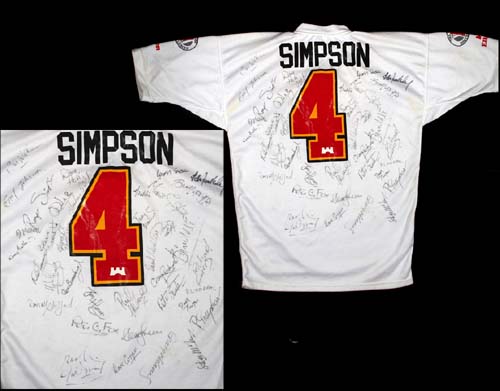 Roger Simpson - Fully signed Bradford Northern 1991 final shirt