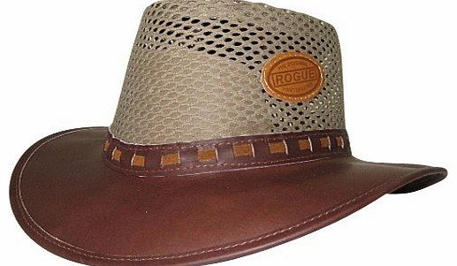 ROGUE LEATHER AIRHEAD BREEZY HAT OXBLOOD 302X (54-55CM)