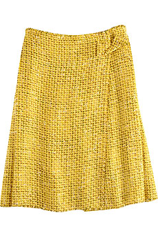 Grebe pleated tweed skirt