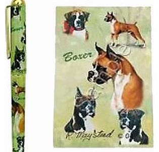 Boxer Dog Gift. Beautiful Rollerball Pen with Black Pen Pouch