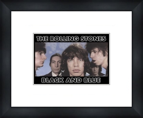 ROLLING STONES Black and Blue - Custom Framed Print Framed Music Prints and Poster