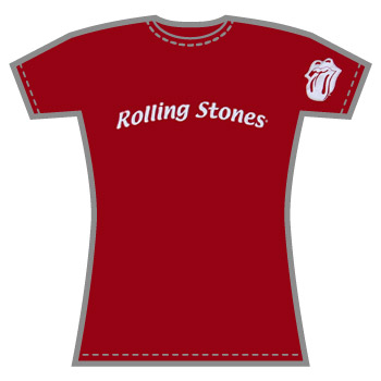 Rolling Stones Flocked Logo T-Shirt