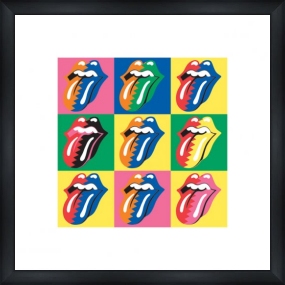 ROLLING STONES Pop Art - Custom Framed Art Print