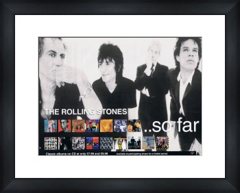 ROLLING STONES So Far - Custom Framed Original Ad