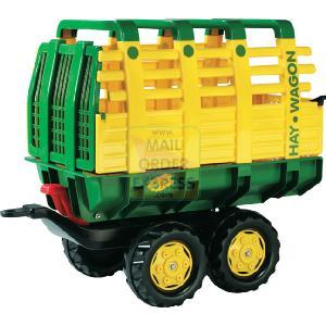 Rolly Giant Haywagon Twin Axle Green For Rolly Tractors