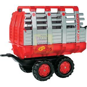 Rolly Giant Haywagon Twin Axle Red For Rolly Tractors