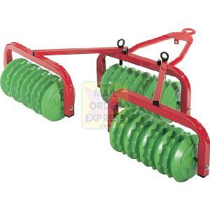 Red Green Triple Cambridge Roller For Rolly Tractors