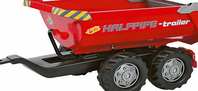 Rolly Red Half Pipe Trailer for Childs Tractor
