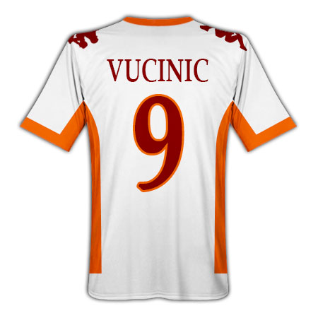 Roma Kappa 2010-11 Roma Kappa Away Shirt (Vucinic 9)