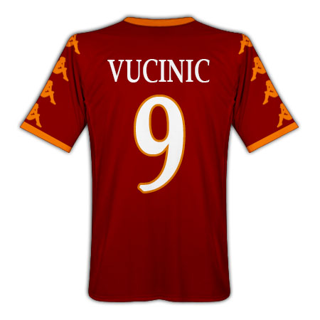 Roma Kappa 2010-11 Roma Kappa Home Shirt (Vucinic 9)