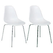 Roma Pair Of Chairs, White Gloss