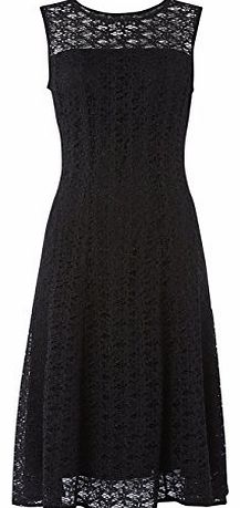 Roman Originals Roman Womens Flared Lace Dress Black Size 20