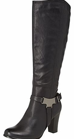 Roman Originals Roman Womens Side Trim Knee High Boots Ladies Black Size 7