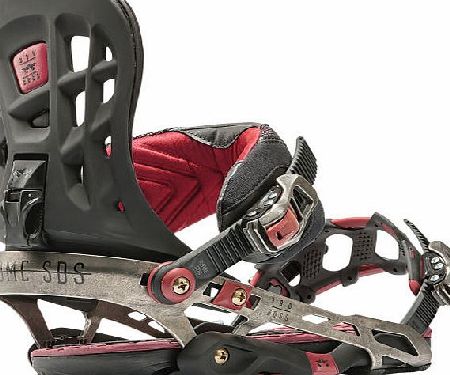 Rome Mens Rome 390 Boss Snowboard Bindings - Metal