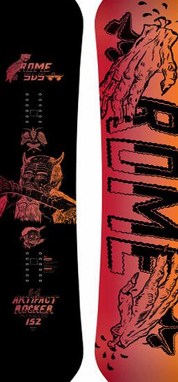 Rome Mens Rome Artifact Rocker Mid Wide Snowboard -