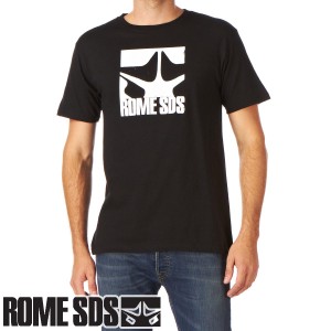 T-Shirts - Rome Logo T-Shirt - Black