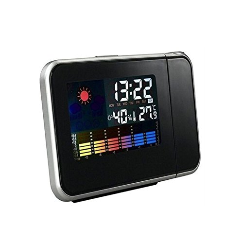 Rondaful Multi-function LCD Projection Digital Weather Alarm Clock