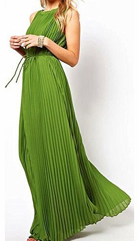Womens Chiffon Sleeveless Sundress Maxi Long Swing Beach Dress