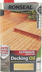 Ronseal, 1228[^]7415H Decking Oil Natural 5Ltr 7415H