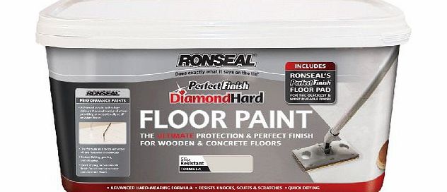 Ronseal DHPFFPP25 2.5L Diamond Hard Perfect Finish Floor Paint - Pebblestone