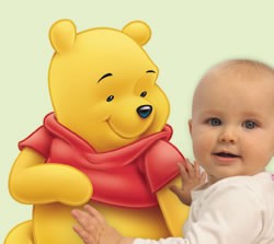 Room Make Over Kits Winnie the Pooh Mural Sticker Set