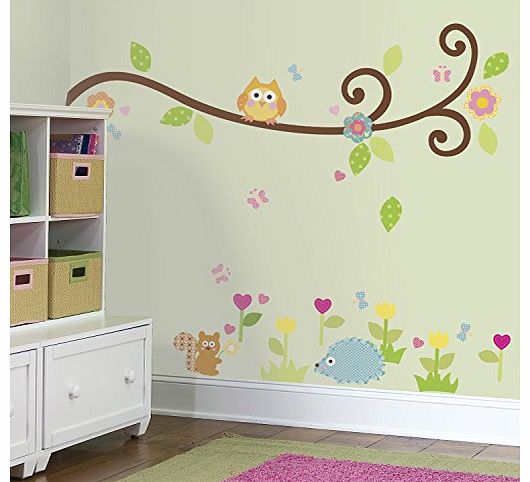 Repositionable Childrens Wall Stickers Happi Baby Scroll Branch