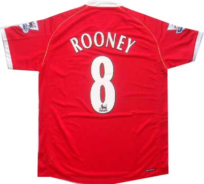 Rooney Nike 06-07 Man Utd home (Rooney 8)