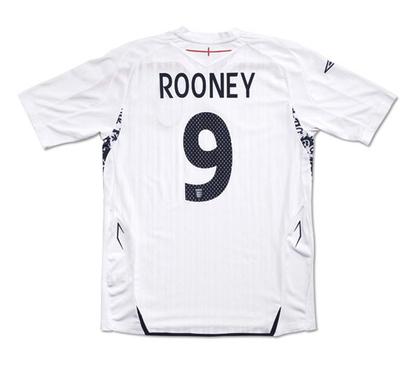 Rooney Umbro 07-09 England home (Rooney 9)