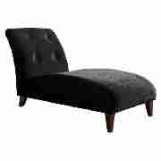 ROSA Chaise Sofa, Velvet Black