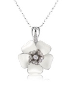 Rosato Iris - Diamond White Flower Sterling Silver