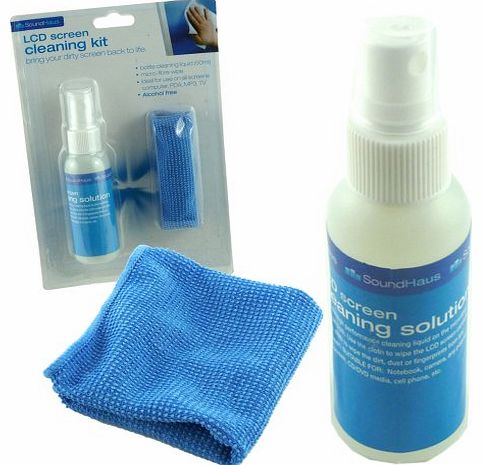 LCD Cleaning Set - Ideal to Use On Any Glass, LCD, TFT, Plasma, Computers, PDA, MP3 or TV Screens