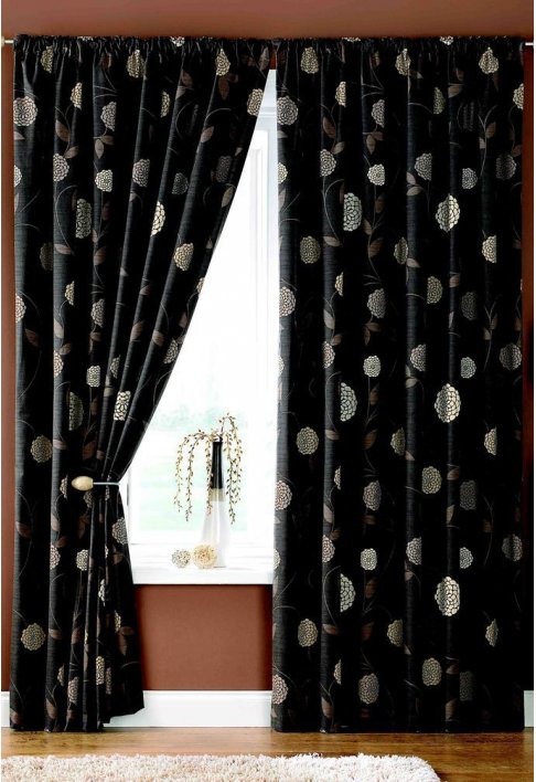 Rosemont Chocolate Lined Curtains