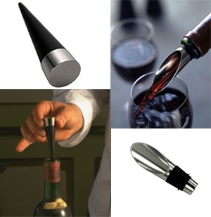 Wine Pourer & Wine Stopper Set