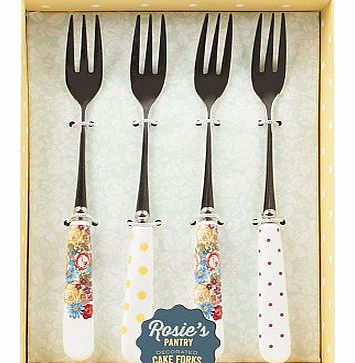 Rosie`s Pantry Decorated Cake Forks 4 Pack