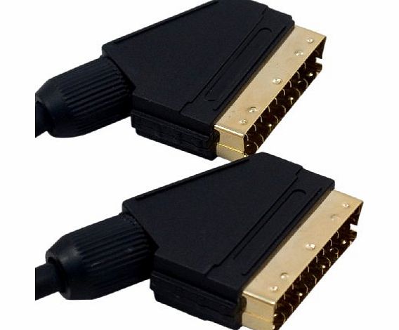 Ross SCG1-RS 1m Locking Gold SCART Cable